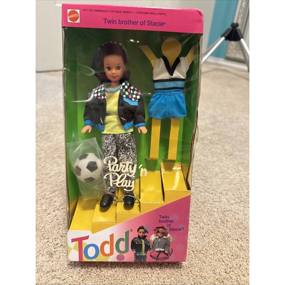 VINTAGE 1992 MATTEL BARBIE TODD TWIN BROTHER OF STACIE PARTY N PLAY DOLL IN BOX